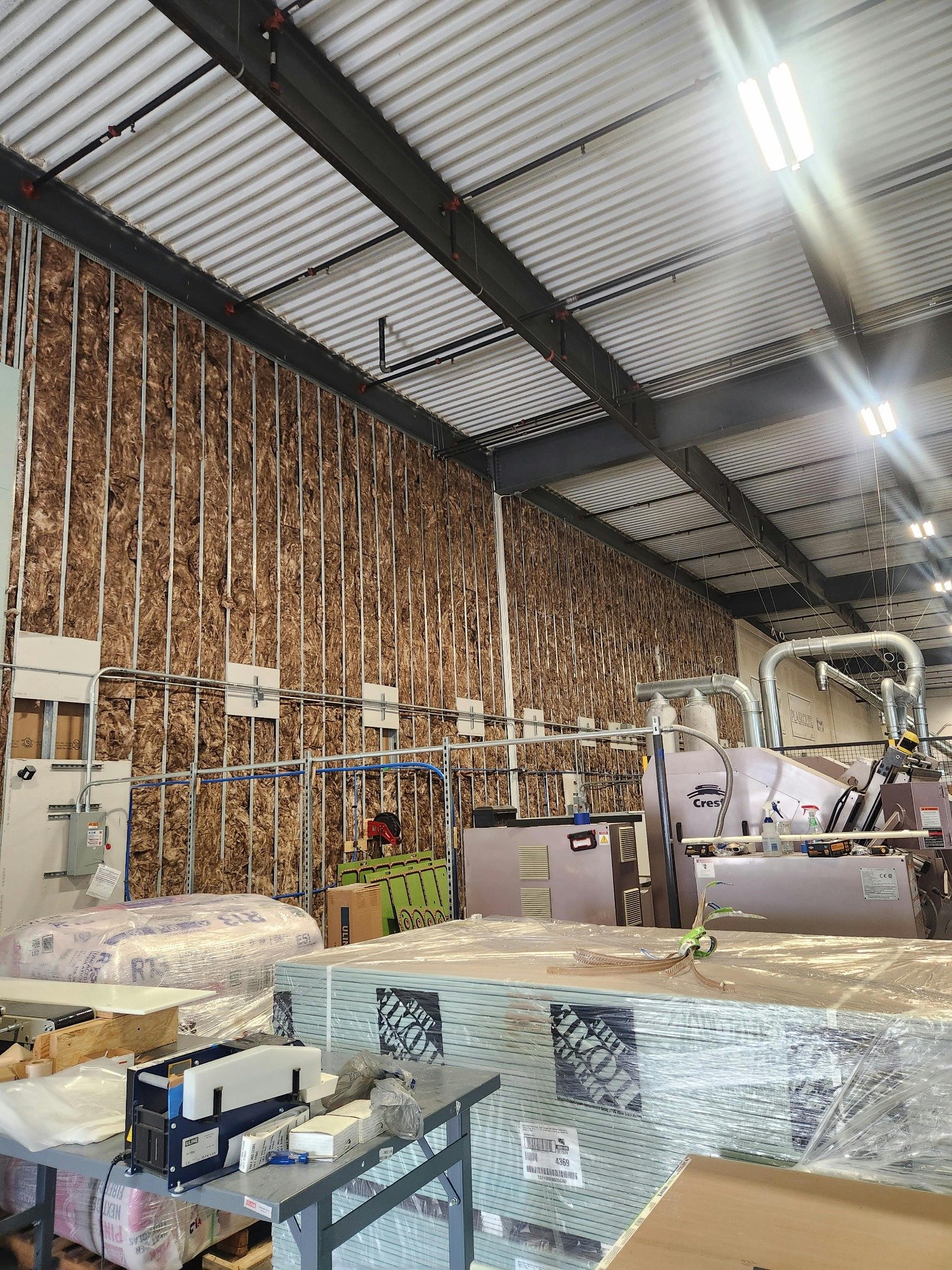 Construction and insulation work in progress
