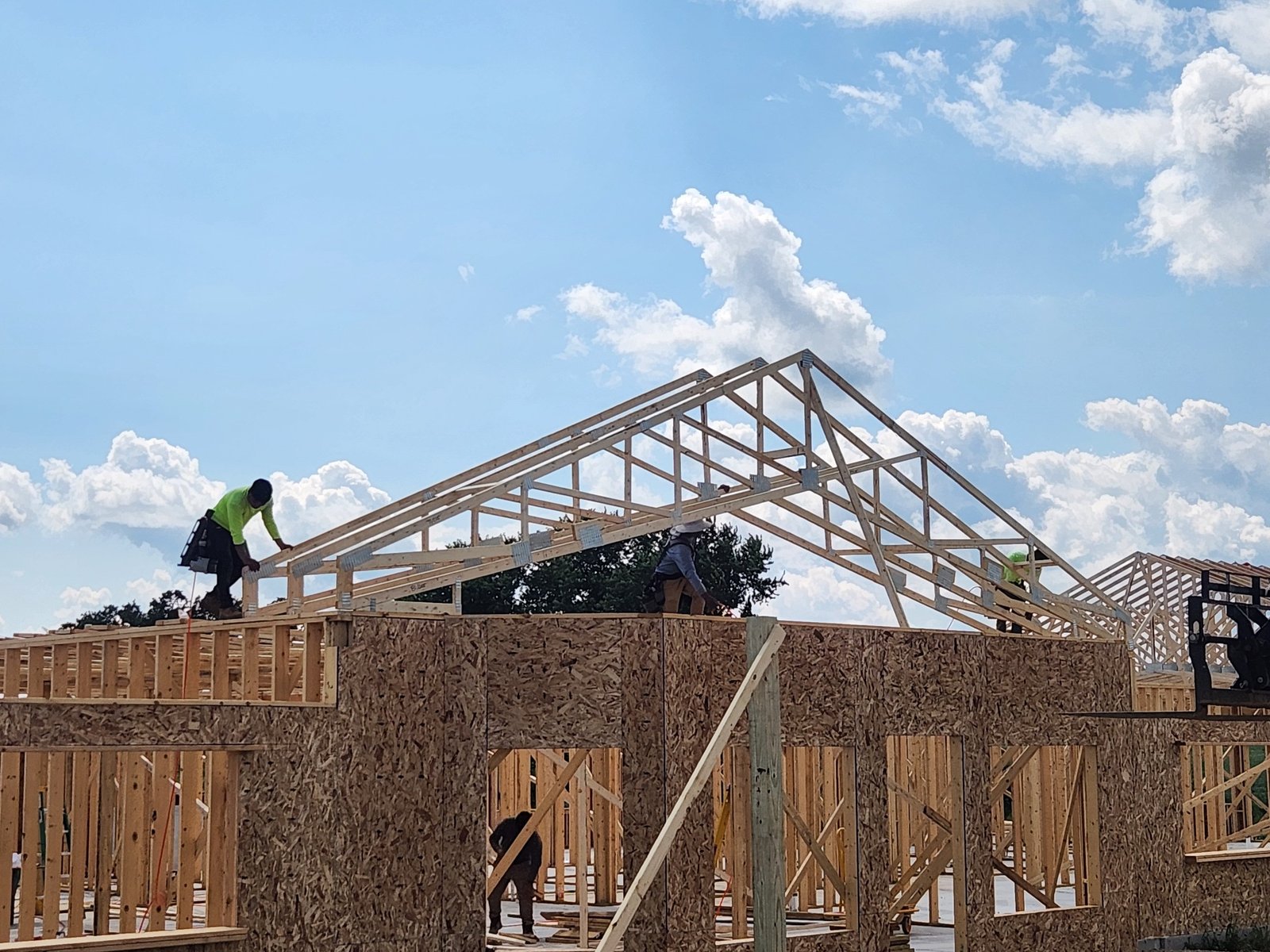 New residential construction framing